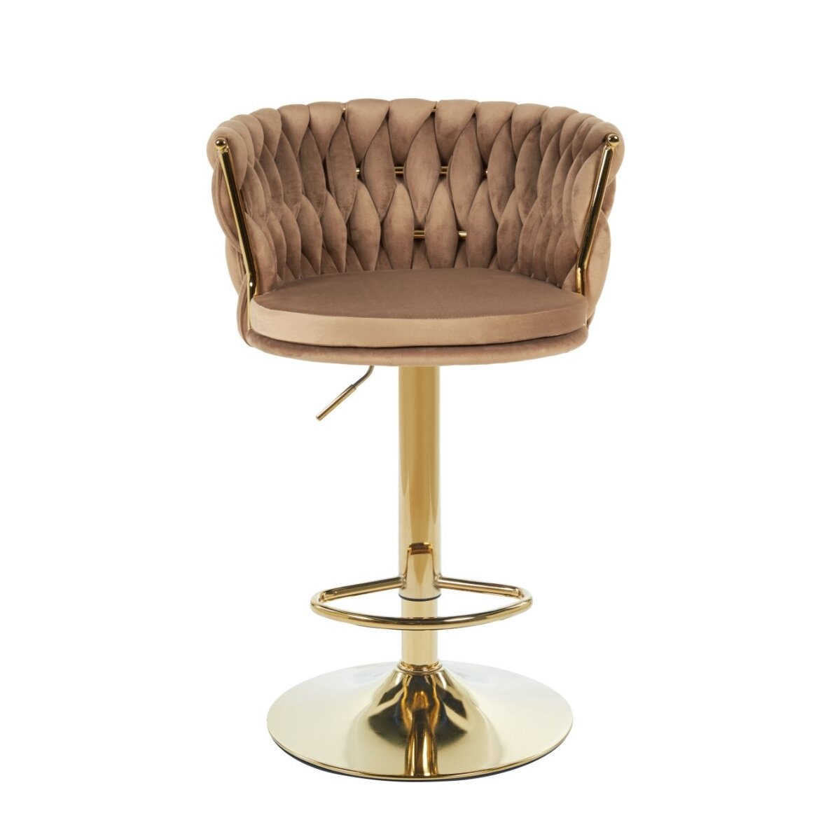 Baro kėdė aksomas - Riviera 24 cappuccino 1 Baro kėdė aksomas - Riviera 24 cappuccino 1