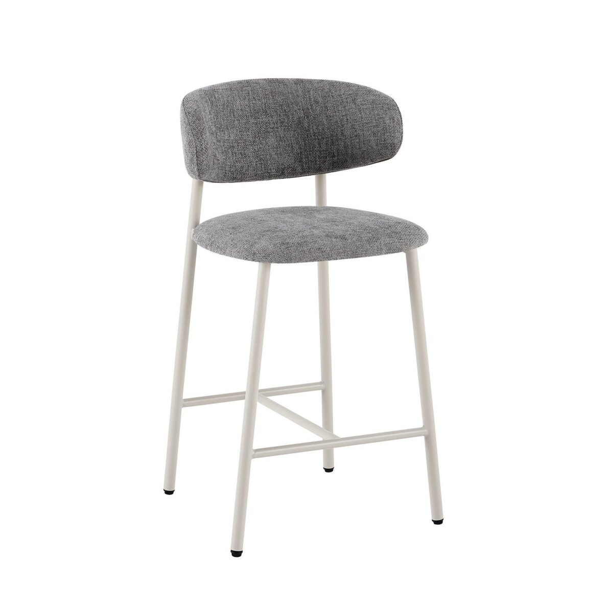 Baro kėdė PRIMO BAR GREY, pilka, lininė, pilkos kojos 1 Baro kėdė PRIMO BAR GREY, pilka, lininė, pilkos kojos 1