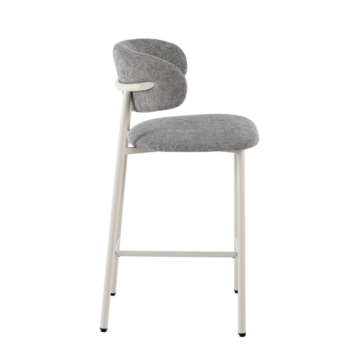 Baro kėdė PRIMO BAR GREY, pilka, lininė, pilkos kojos 4
