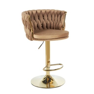 Baro kėdė aksomas - Riviera 24 cappuccino