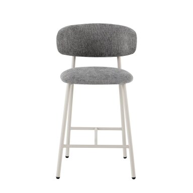 Baro kėdė PRIMO BAR GREY, pilka, lininė, pilkos kojos Baro kėdė PRIMO BAR GREY, pilka, lininė, pilkos kojos