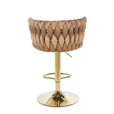 Baro kėdė aksomas - Riviera 24 cappuccino 3