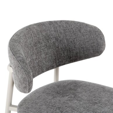 Baro kėdė PRIMO BAR GREY, pilka, lininė, pilkos kojos 3