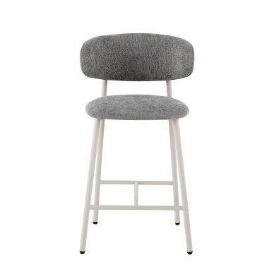 Baro kėdė PRIMO BAR GREY, pilka, lininė, pilkos kojos Baro kėdė PRIMO BAR GREY, pilka, lininė, pilkos kojos