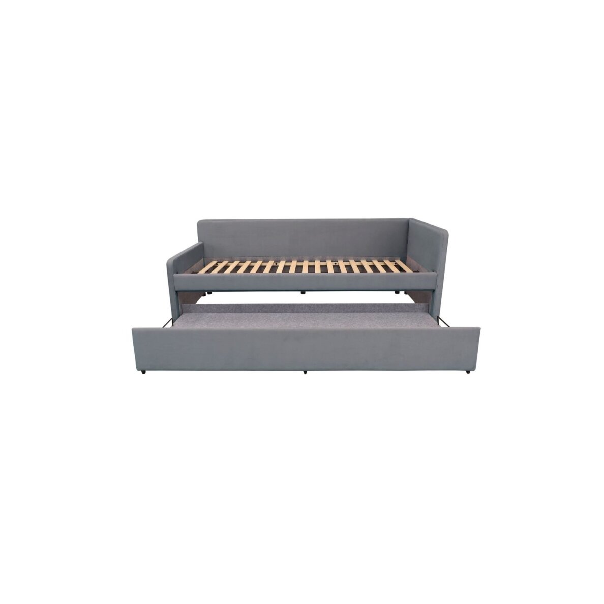 Dviaukštė lova LEO 90x200 cm, pilka, dešininė 1 Dviaukštė lova LEO 90x200 cm, pilka, dešininė 1