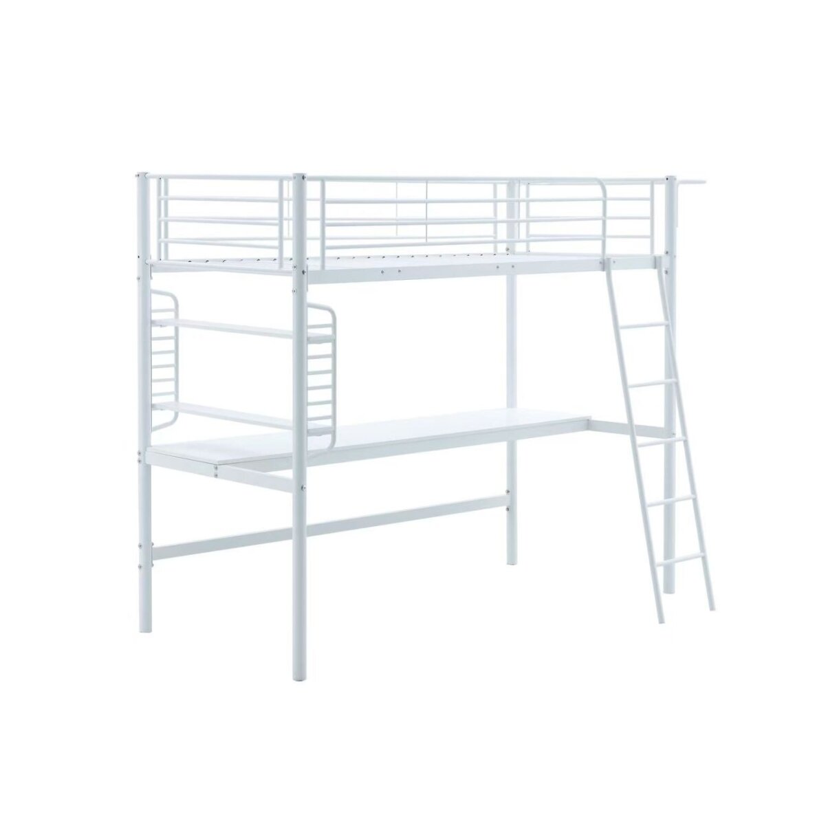 Dviaukštė lova z biurkiem 90x200 (balti) 2 Dviaukštė lova z biurkiem 90x200 (balti) 2