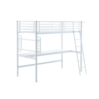 Dviaukštė lova z biurkiem 90x200 (balti) 2