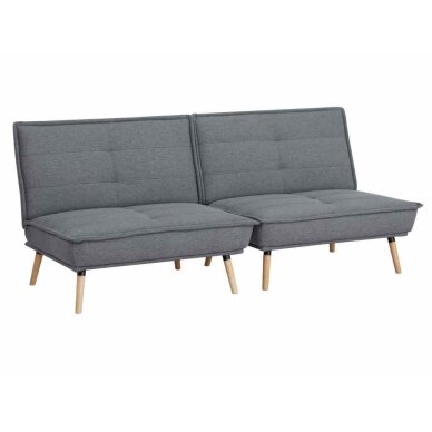 Dvivietė sofa-lova AMBER, tamsiai pilka