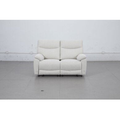 Dvivietė sofa su reglaineriais 51197M, šviesiai pilka Dvivietė sofa su reglaineriais 51197M, šviesiai pilka