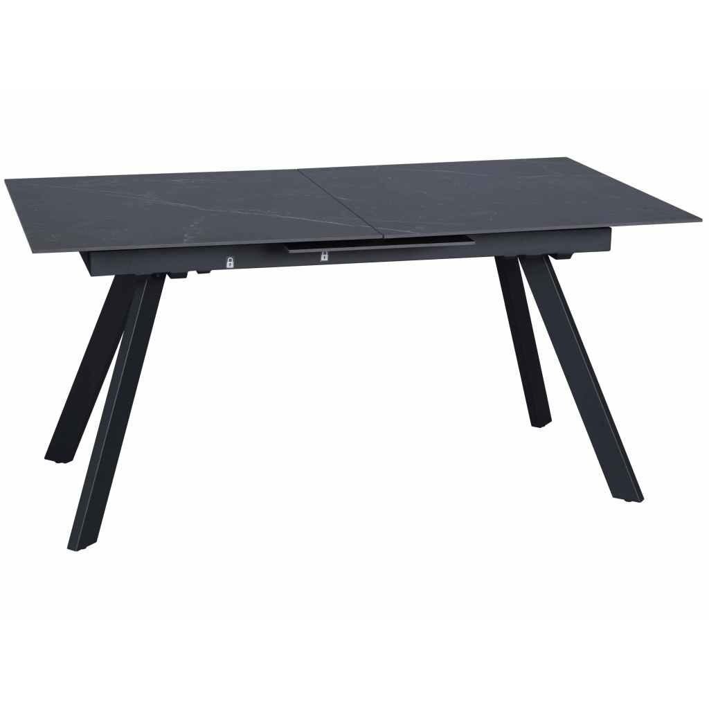 Išskleidžiamas valgomojo stalas MARS 160-205x90 cm, juoda