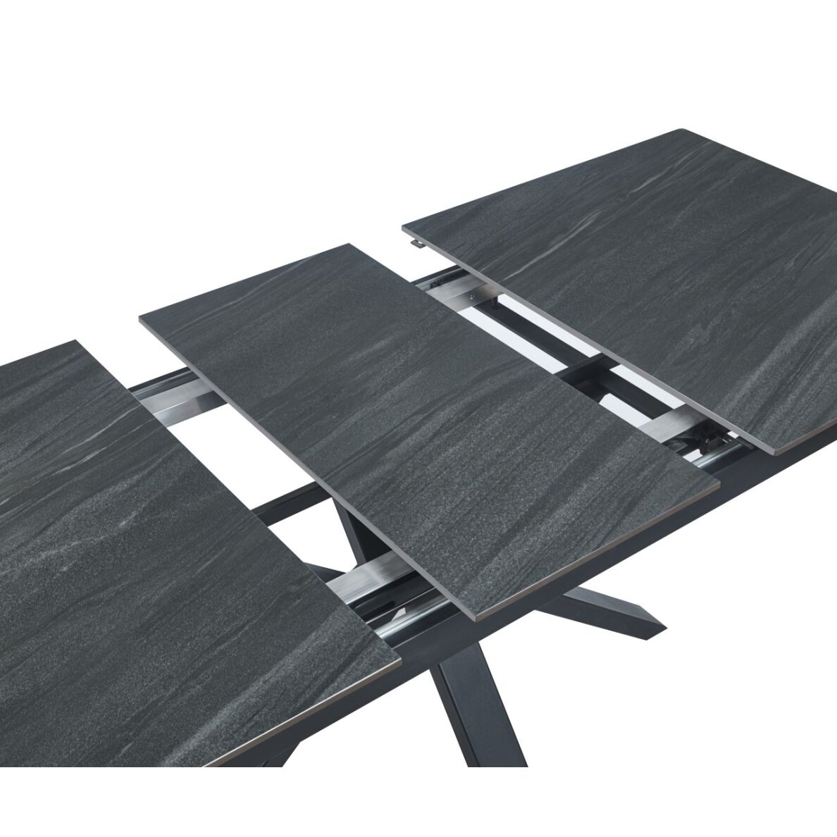 Išskleidžiamas stalas (pilkas mat) 140(180)x85 2