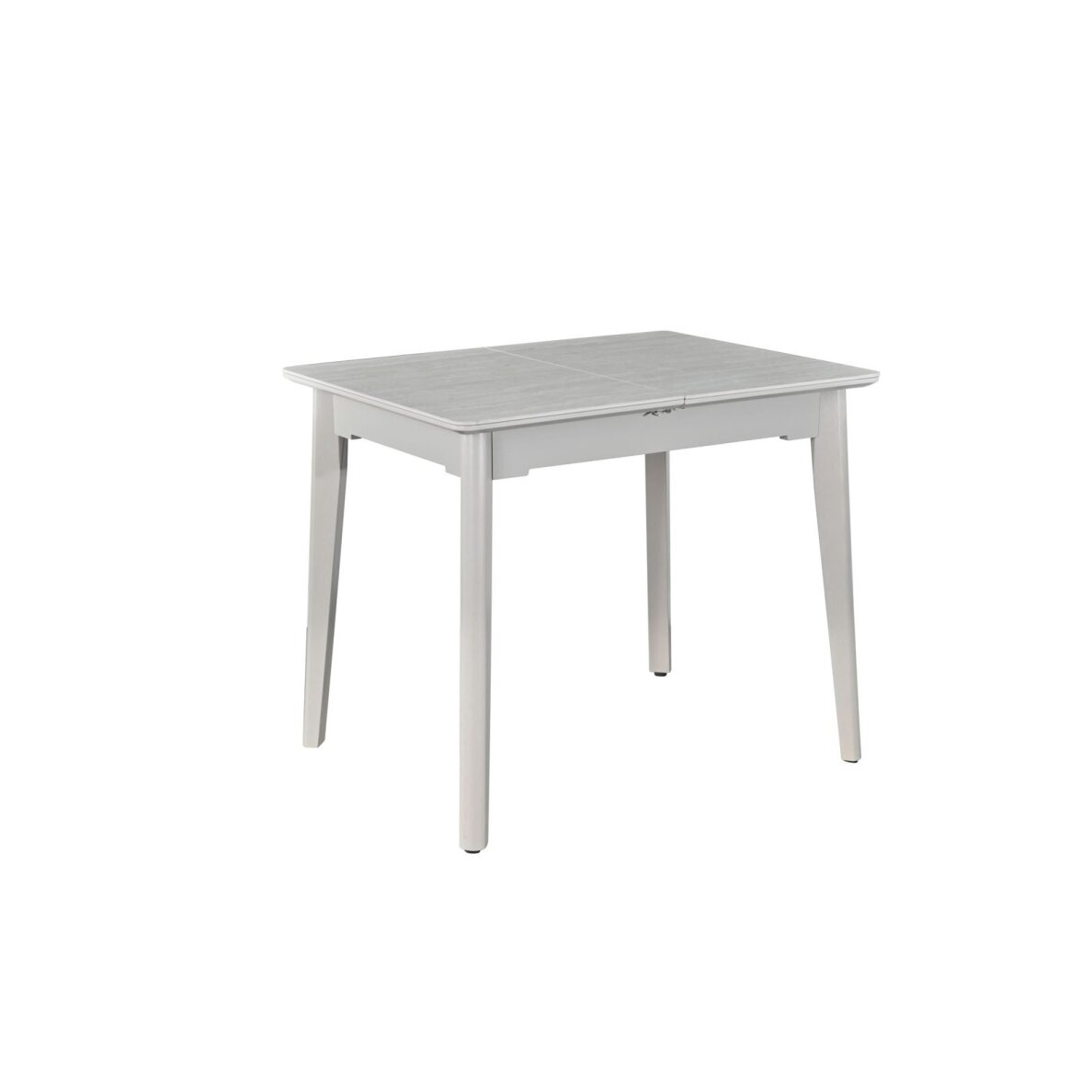 Išskleidžiamas valgomojo stalas CARINA 90-120x70 cm, auksinis travertinas, pilkos kojos 1 Išskleidžiamas valgomojo stalas CARINA 90-120x70 cm, auksinis travertinas, pilkos kojos 1