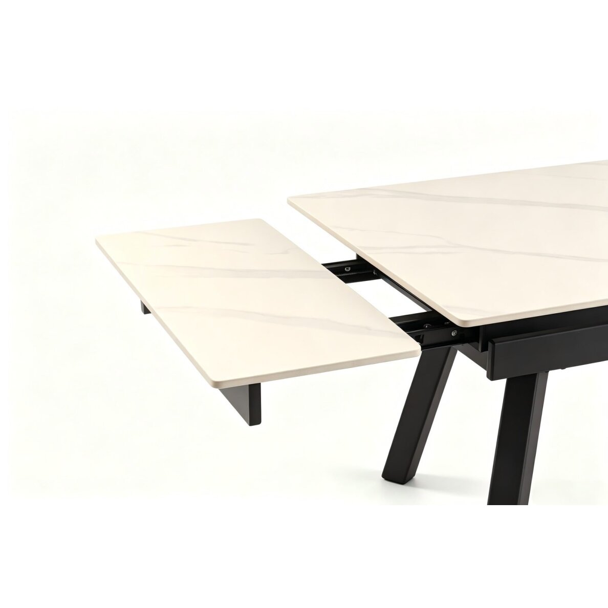 Išskleidžiamas valgomojo stalas DART 90-150x80 cm, matinė balta 4 Išskleidžiamas valgomojo stalas DART 90-150x80 cm, matinė balta 4