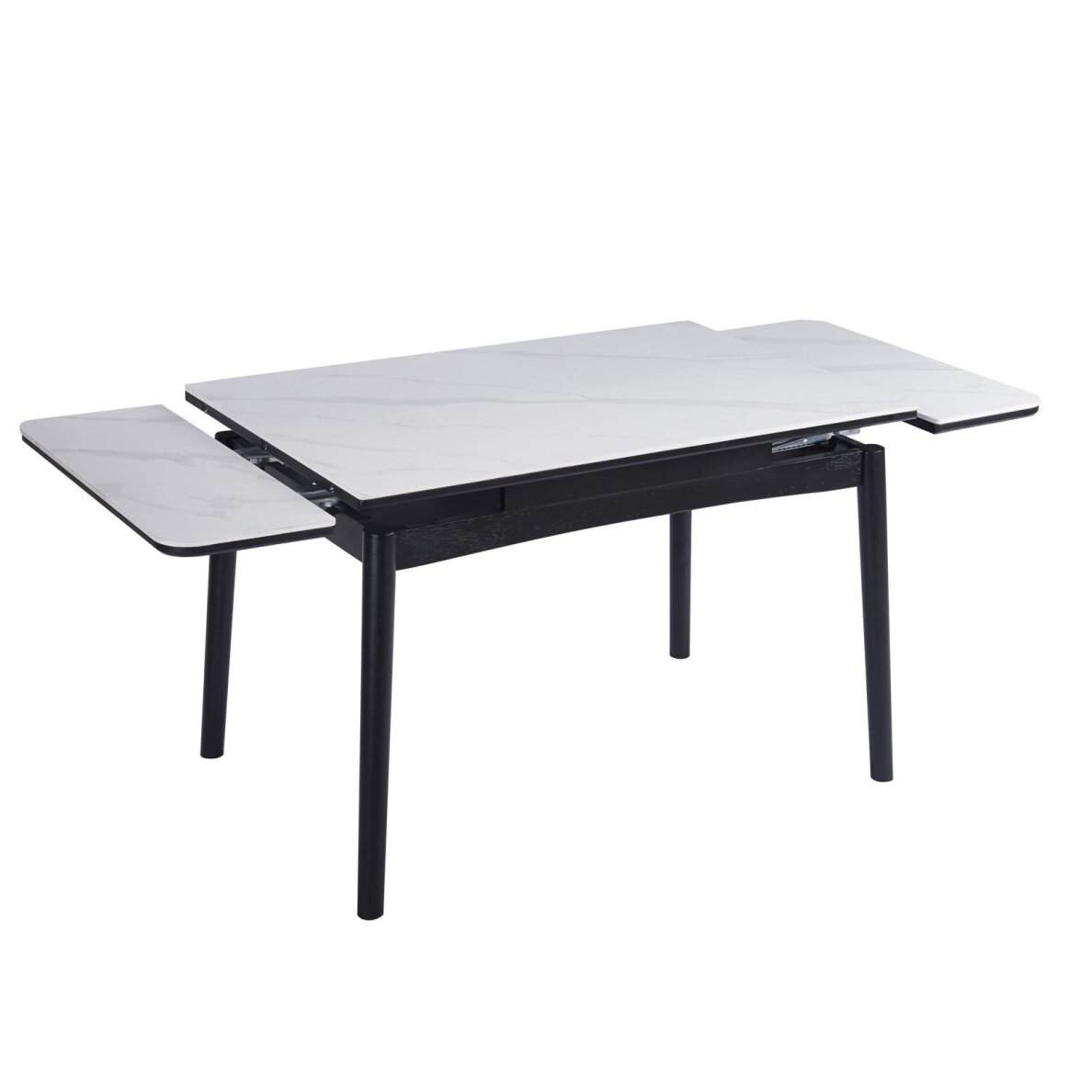 Išskleidžiamas valgomojo stalas DOVE 120-180x80 cm, matinė balta 1