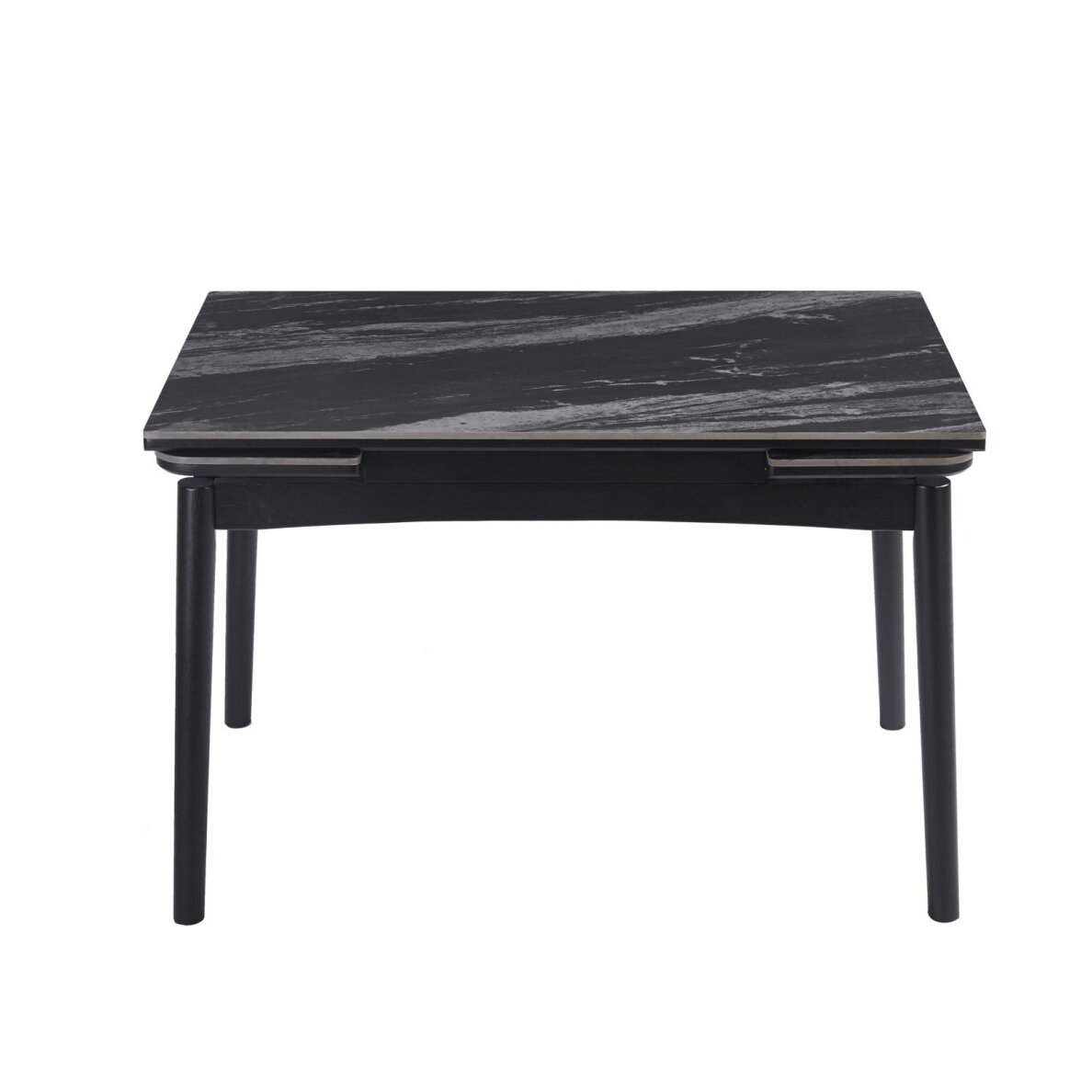Išskleidžiamas valgomojo stalas DOVE 120-180x80 cm, matinė juoda 2