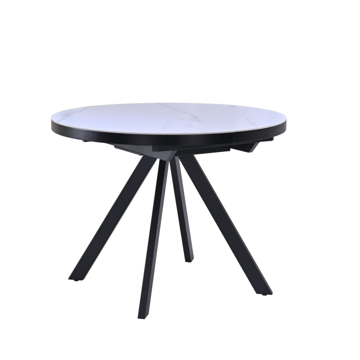 Išskleidžiamas valgomojo stalas LIBRA 100-130x100 cm, matinė balta 2 Išskleidžiamas valgomojo stalas LIBRA 100-130x100 cm, matinė balta 2