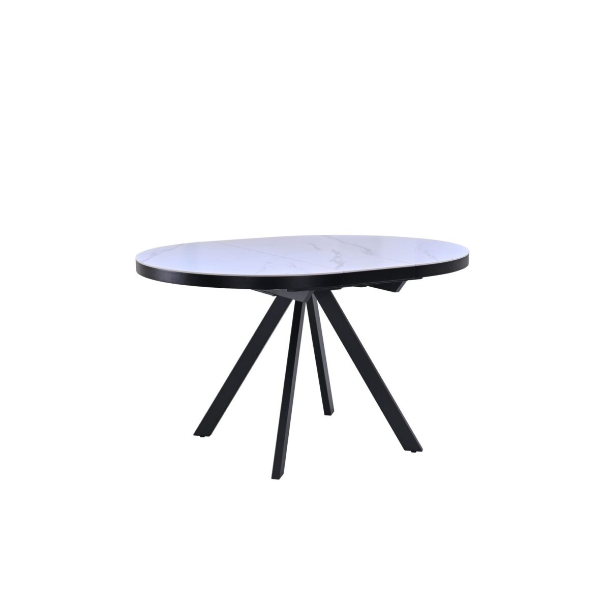 Išskleidžiamas valgomojo stalas LIBRA 100-130x100 cm, matinė balta 3