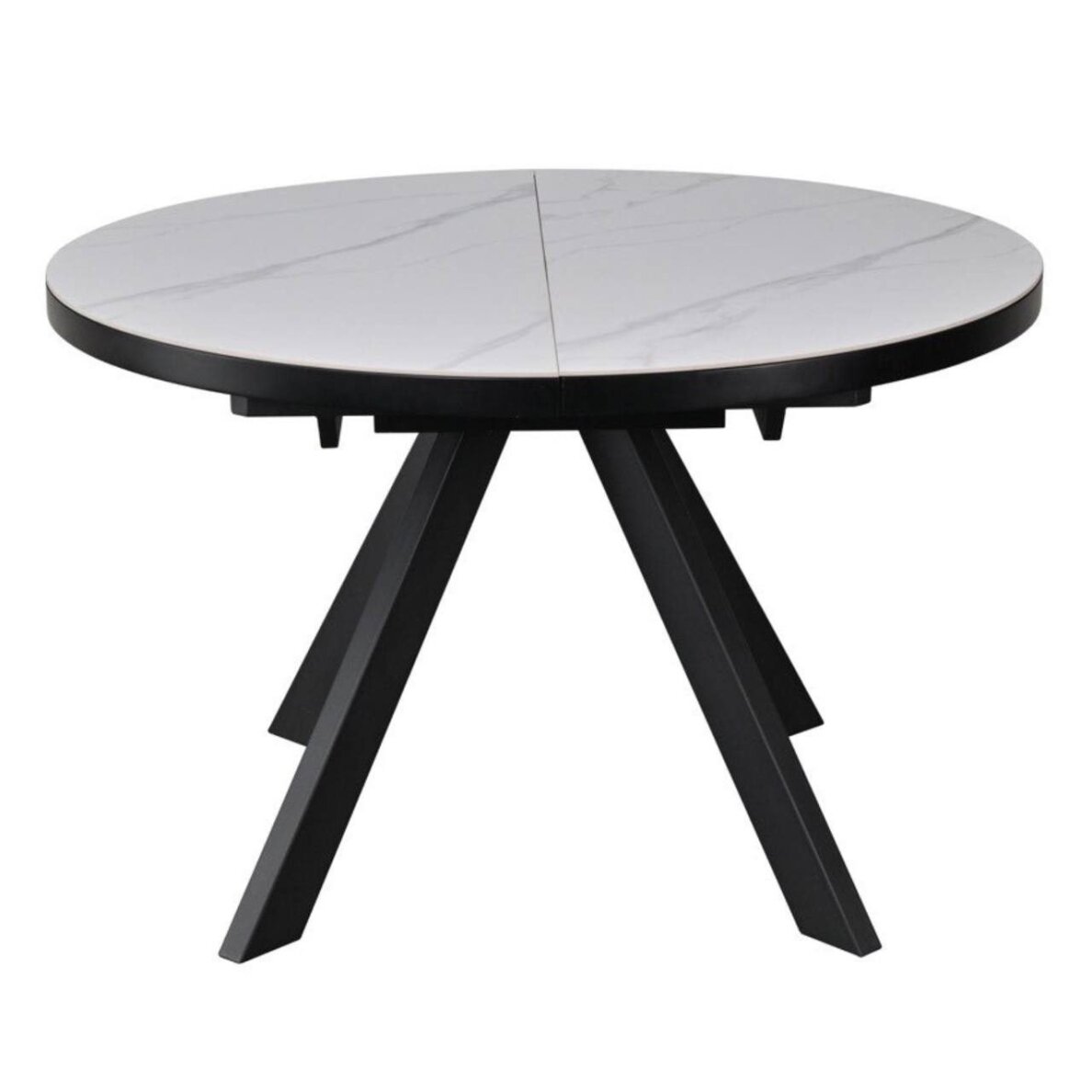 Išskleidžiamas valgomojo stalas LYRA 120-160x120 cm, matinė balta 1 Išskleidžiamas valgomojo stalas LYRA 120-160x120 cm, matinė balta 1