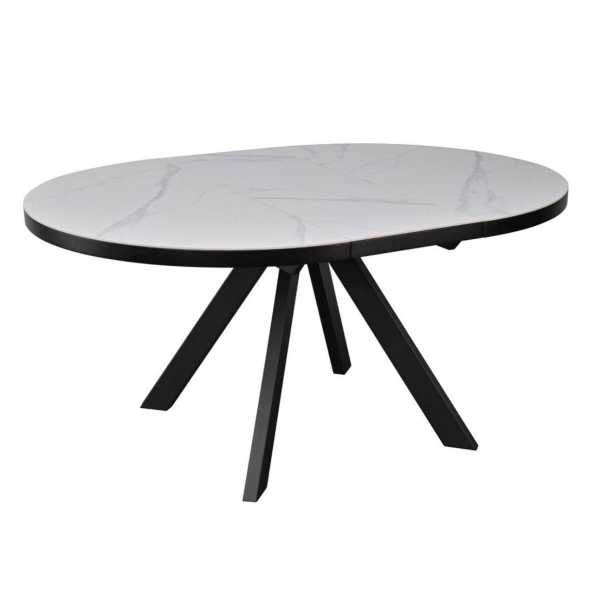 Išskleidžiamas valgomojo stalas LYRA 120-160x120 cm, matinė balta 2 Išskleidžiamas valgomojo stalas LYRA 120-160x120 cm, matinė balta 2