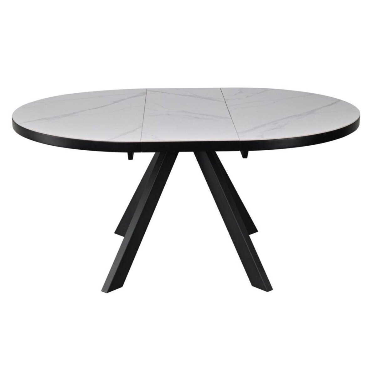 Išskleidžiamas valgomojo stalas LYRA 120-160x120 cm, matinė balta 4
