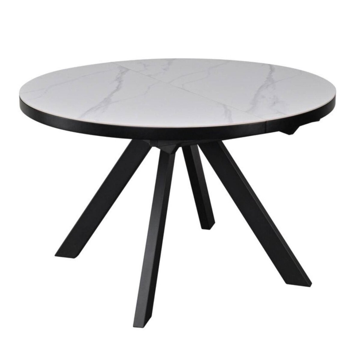 Išskleidžiamas valgomojo stalas LYRA 120-160x120 cm, matinė balta Išskleidžiamas valgomojo stalas LYRA 120-160x120 cm, matinė balta