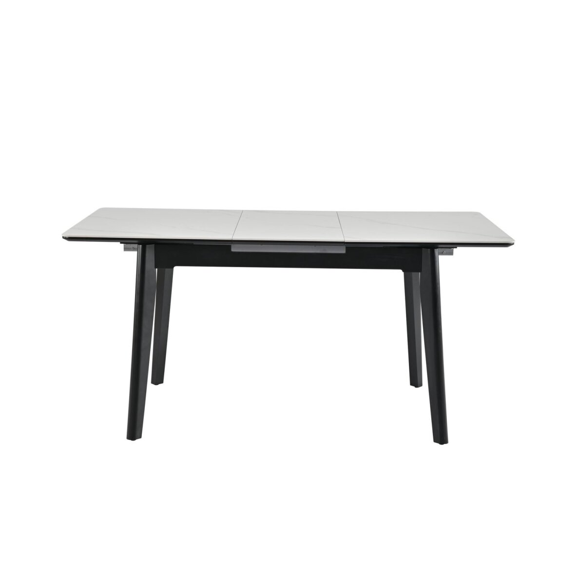 Išskleidžiamas valgomojo stalas OSTEN 110-140x80 cm, matinė balta
