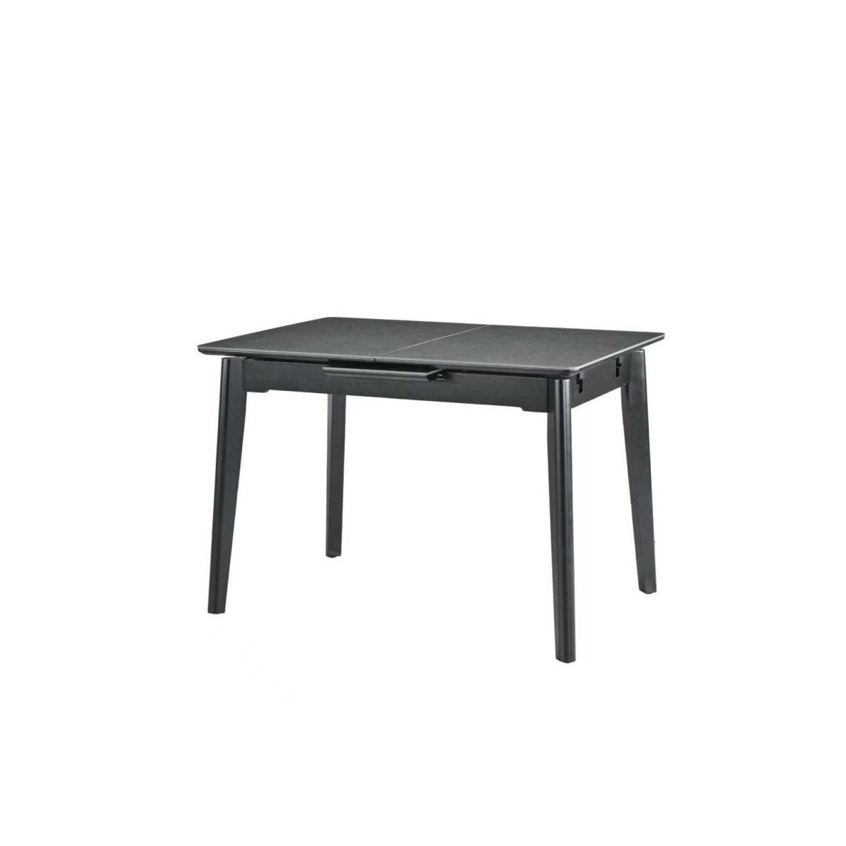 Išskleidžiamas valgomojo stalas OSTEN 110-140x80 cm, matinė tamsiai pilka