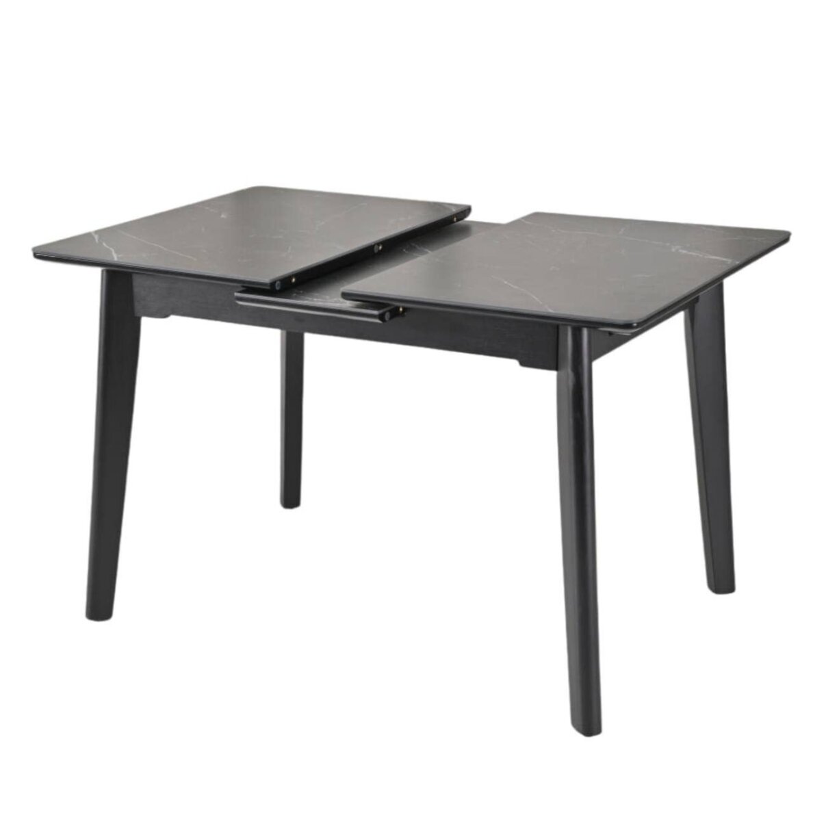 Išskleidžiamas valgomojo stalas OSTEN 120-160x80 cm, matinė juoda 3 Išskleidžiamas valgomojo stalas OSTEN 120-160x80 cm, matinė juoda 3