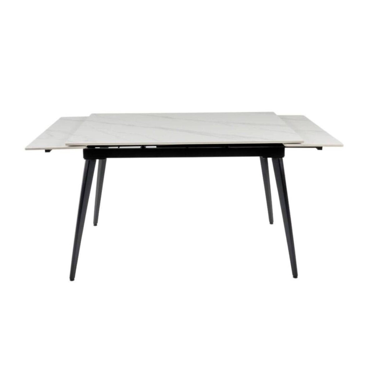 Išskleidžiamas valgomojo stalas REEF 120-180x80 cm, matinis baltas marmuras 3