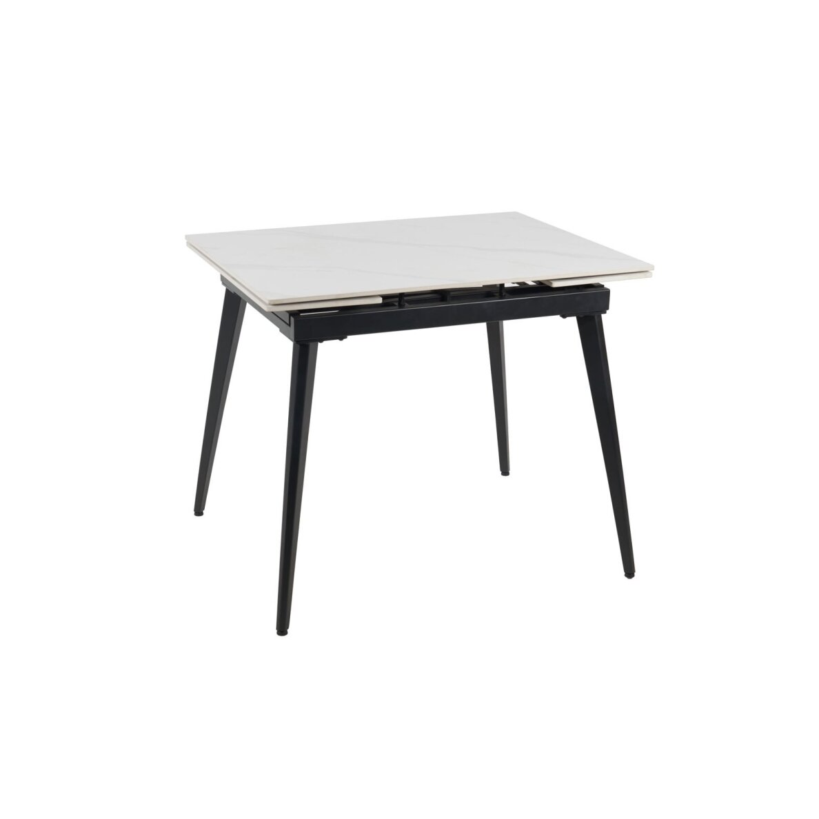 Išskleidžiamas valgomojo stalas REEF 90-140x70 cm, matinis baltas marmuras 1