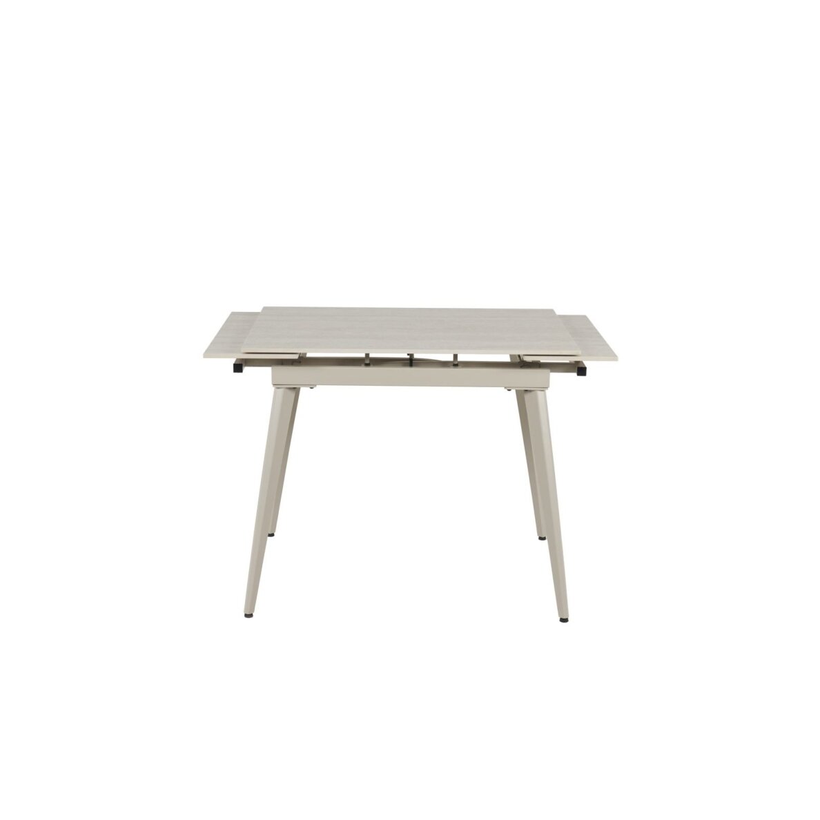 Išskleidžiamas valgomojo stalas REEF 90-140x70 cm, matinis šviesus travertinas, pilkos kojos 2 Išskleidžiamas valgomojo stalas REEF 90-140x70 cm, matinis šviesus travertinas, pilkos kojos 2