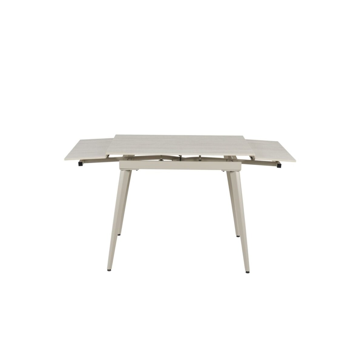 Išskleidžiamas valgomojo stalas REEF 90-140x70 cm, matinis šviesus travertinas, pilkos kojos 3 Išskleidžiamas valgomojo stalas REEF 90-140x70 cm, matinis šviesus travertinas, pilkos kojos 3
