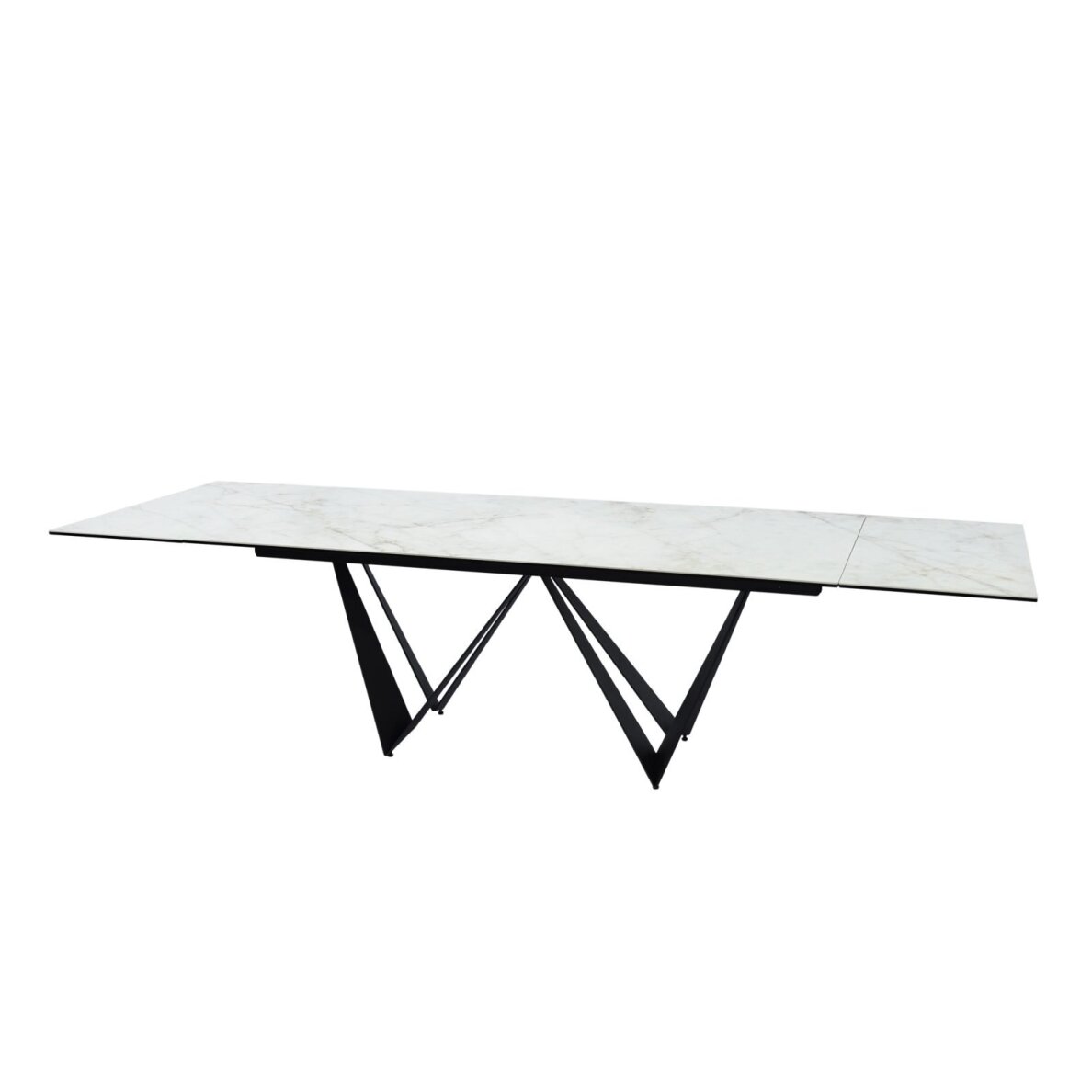 Išskleidžiamas valgomojo stalas ROMA 200-300x100 cm, balta 1