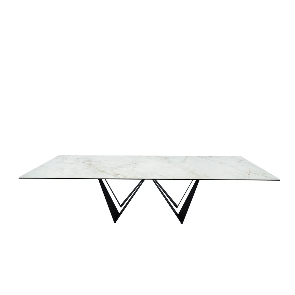 Išskleidžiamas valgomojo stalas ROMA 200-300x100 cm, balta 4