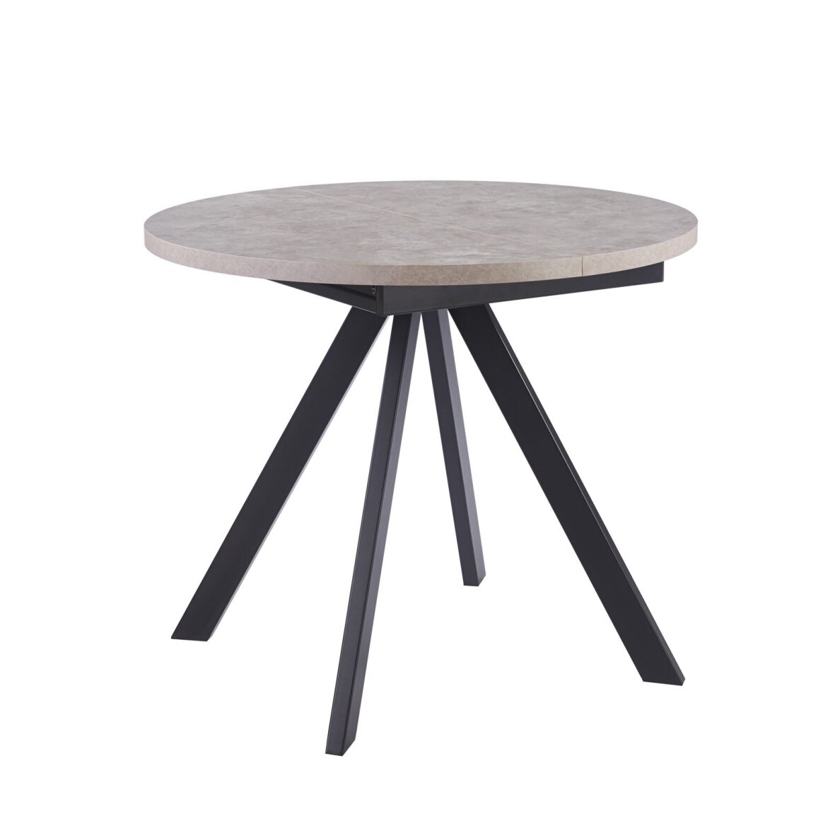 Išskleidžiamas valgomojo stalas RONDO 90-120x90 cm, pilka 1 Išskleidžiamas valgomojo stalas RONDO 90-120x90 cm, pilka 1