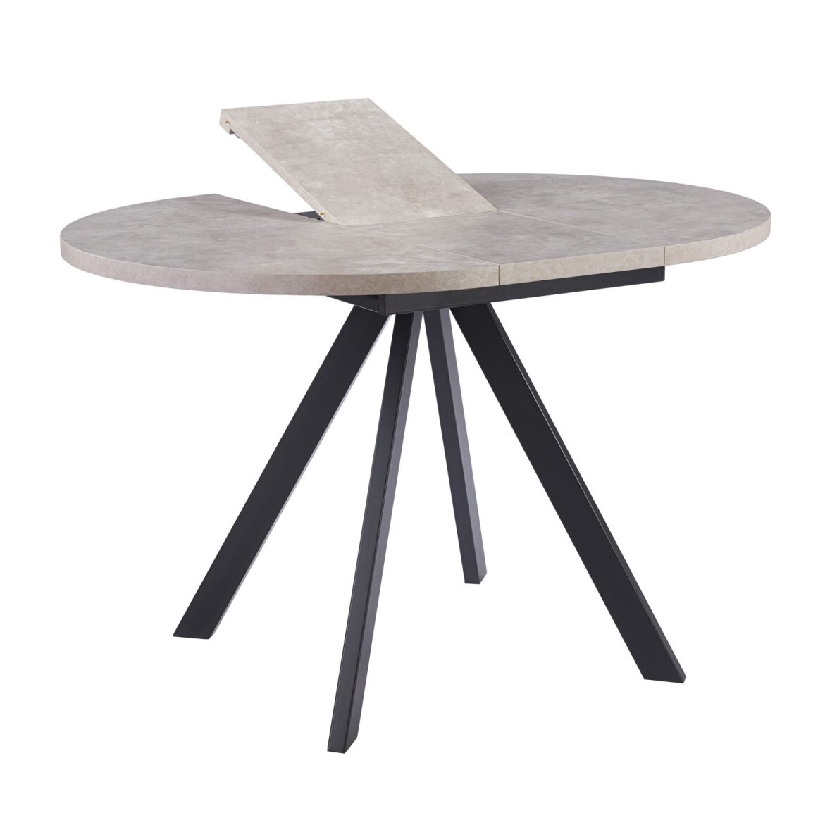 Išskleidžiamas valgomojo stalas RONDO 90-120x90 cm, pilka 2 Išskleidžiamas valgomojo stalas RONDO 90-120x90 cm, pilka 2