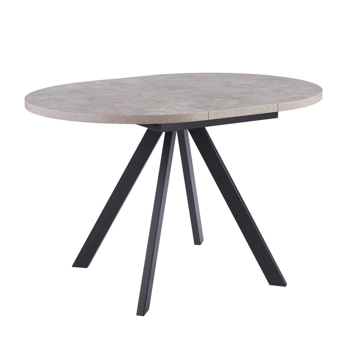 Išskleidžiamas valgomojo stalas RONDO 90-120x90 cm, pilka 4 Išskleidžiamas valgomojo stalas RONDO 90-120x90 cm, pilka 4