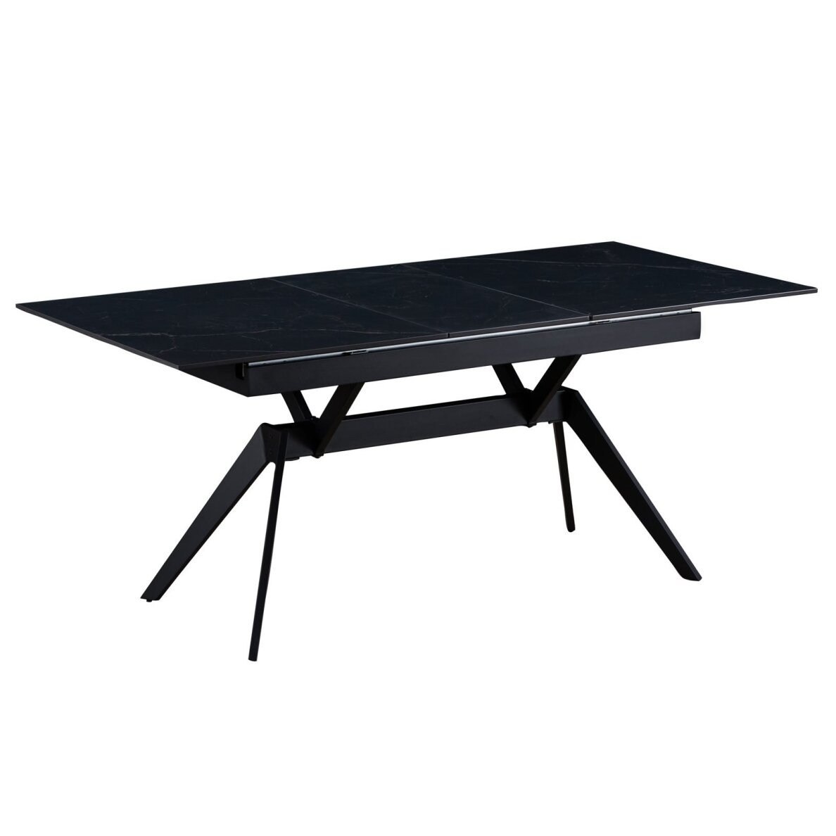 Išskleidžiamas valgomojo stalas TURS 140-180x90 cm, juoda 2