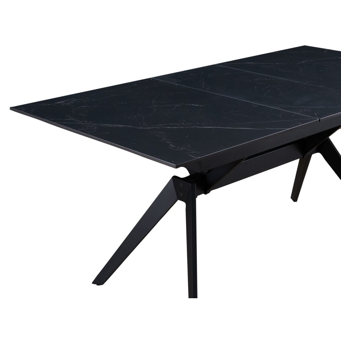 Išskleidžiamas valgomojo stalas TURS 140-180x90 cm, juoda 4