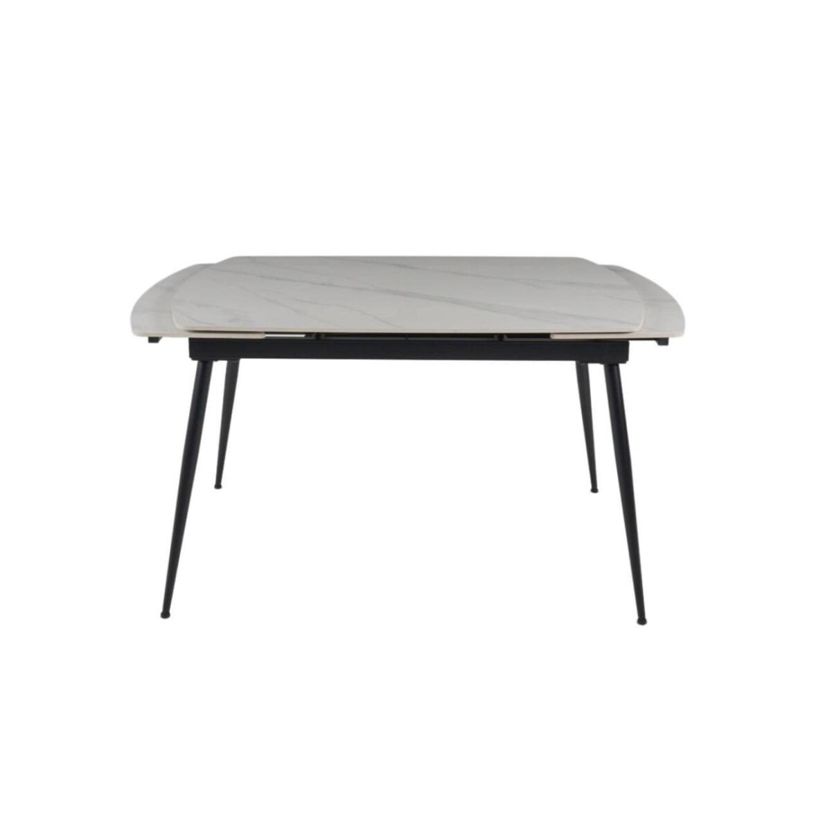 Išskleidžiamas valgomojo stalas VELA 110-170x75 cm, matinis baltas marmuras 3