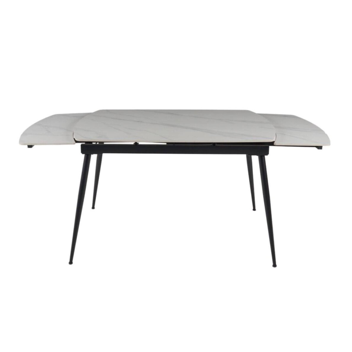 Išskleidžiamas valgomojo stalas VELA 110-170x75 cm, matinis baltas marmuras 5 Išskleidžiamas valgomojo stalas VELA 110-170x75 cm, matinis baltas marmuras 5