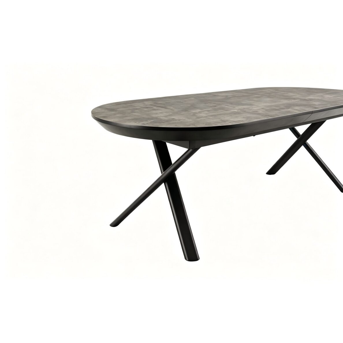 Išskleidžiamas valgomojo stalas WESTO 220-370x100 cm, tamsiai pilka
