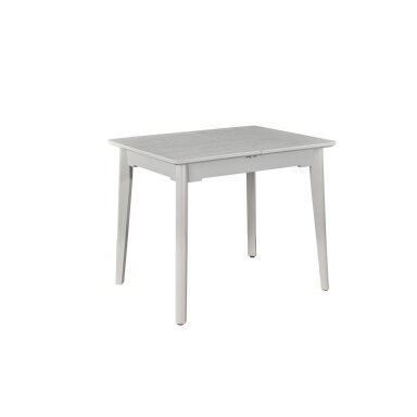 Išskleidžiamas valgomojo stalas CARINA 90-120x70 cm, auksinis travertinas, pilkos kojos Išskleidžiamas valgomojo stalas CARINA 90-120x70 cm, auksinis travertinas, pilkos kojos