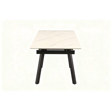 Išskleidžiamas valgomojo stalas DART 90-150x80 cm, matinė balta Išskleidžiamas valgomojo stalas DART 90-150x80 cm, matinė balta