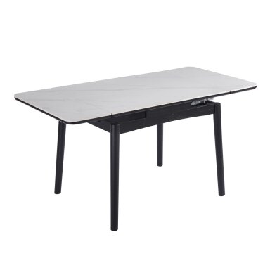 Išskleidžiamas valgomojo stalas DOVE 100-160x80 cm, matinė balta Išskleidžiamas valgomojo stalas DOVE 100-160x80 cm, matinė balta