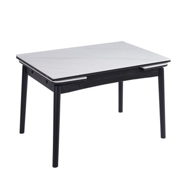 Išskleidžiamas valgomojo stalas DOVE 120-180x80 cm, matinė balta Išskleidžiamas valgomojo stalas DOVE 120-180x80 cm, matinė balta