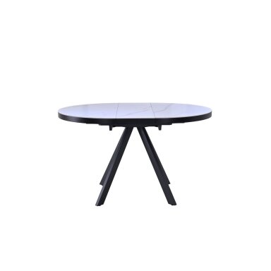 Išskleidžiamas valgomojo stalas LIBRA 100-130x100 cm, matinė balta