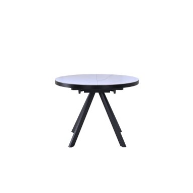 Išskleidžiamas valgomojo stalas LIBRA 100-130x100 cm, matinė balta