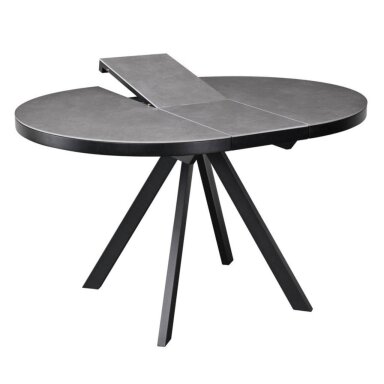 Išskleidžiamas valgomojo stalas LIBRA 100-130x100 cm, matinė pilka