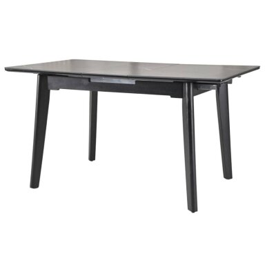 Išskleidžiamas valgomojo stalas OSTEN 120-160x80 cm, matinė juoda Išskleidžiamas valgomojo stalas OSTEN 120-160x80 cm, matinė juoda